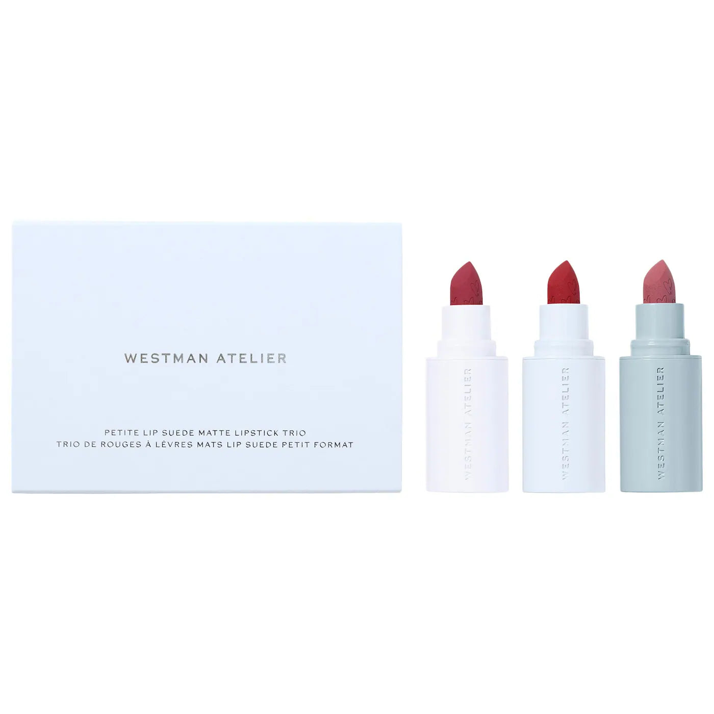 Sobre pedido: Westman Atelier Mini Lip Suede Hydrating Matte Lipstick Trio Gift Set